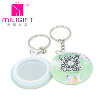 Business Card Promotion Gifts Keychain Mirror Makeup Pocket Mirror